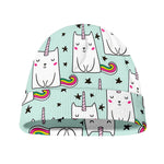 Cute Unicorn Cat Pattern Print Beanie