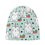 Cute Unicorn Cat Pattern Print Beanie