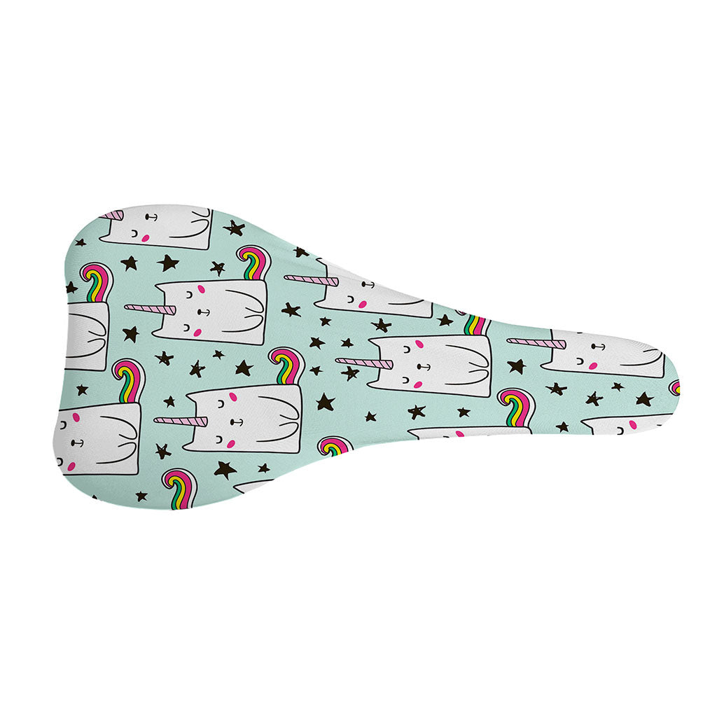 Cute Unicorn Cat Pattern Print Bicycle Seat Cover