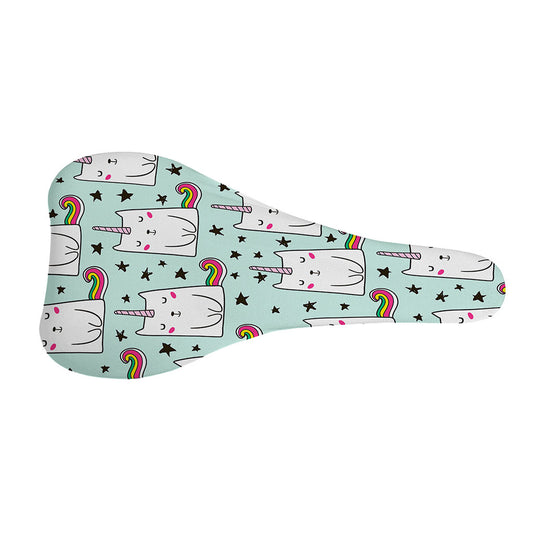Cute Unicorn Cat Pattern Print Bicycle Seat Cover