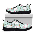 Cute Unicorn Cat Pattern Print Black Running Shoes