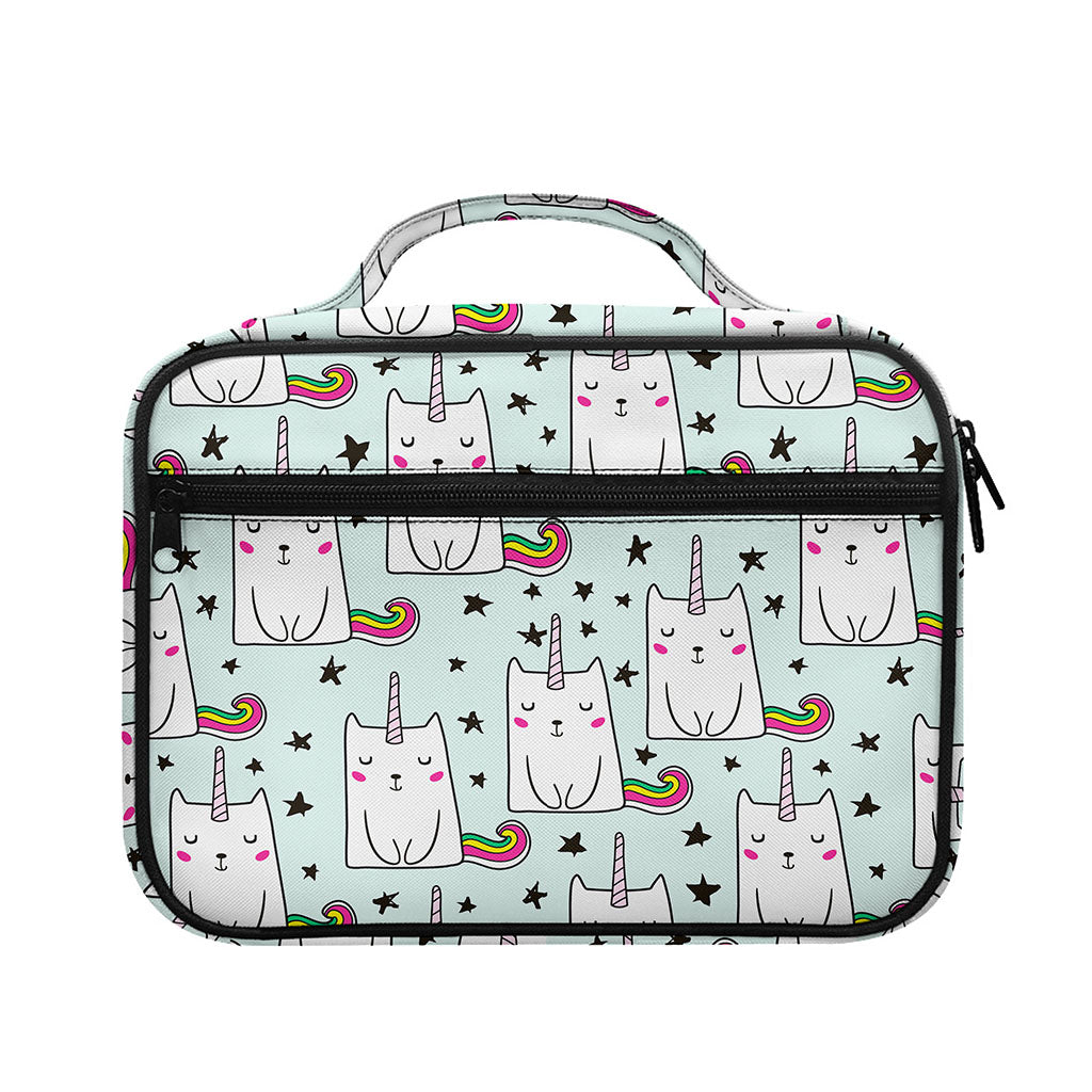 Cute Unicorn Cat Pattern Print Briefcase Bible Bag
