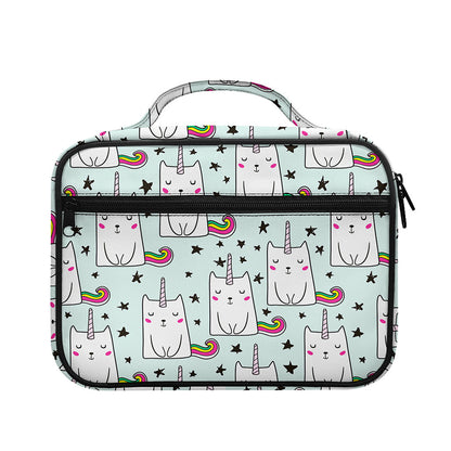Cute Unicorn Cat Pattern Print Briefcase Bible Bag