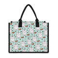 Cute Unicorn Cat Pattern Print Canvas Tote Bag