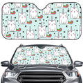 Cute Unicorn Cat Pattern Print Car Windshield Sun Shade