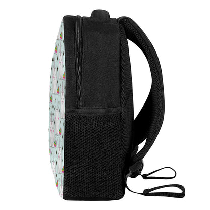 Cute Unicorn Cat Pattern Print Casual Backpack