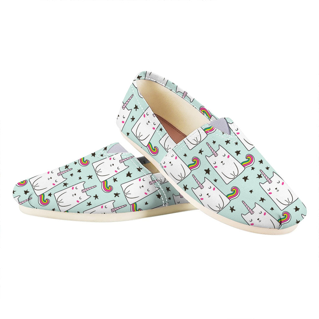 Cute Unicorn Cat Pattern Print Casual Shoes