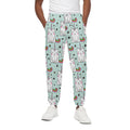 Cute Unicorn Cat Pattern Print Cotton Sweatpants