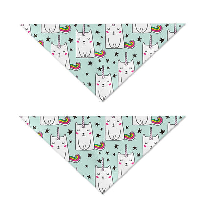 Cute Unicorn Cat Pattern Print Dog Bandana