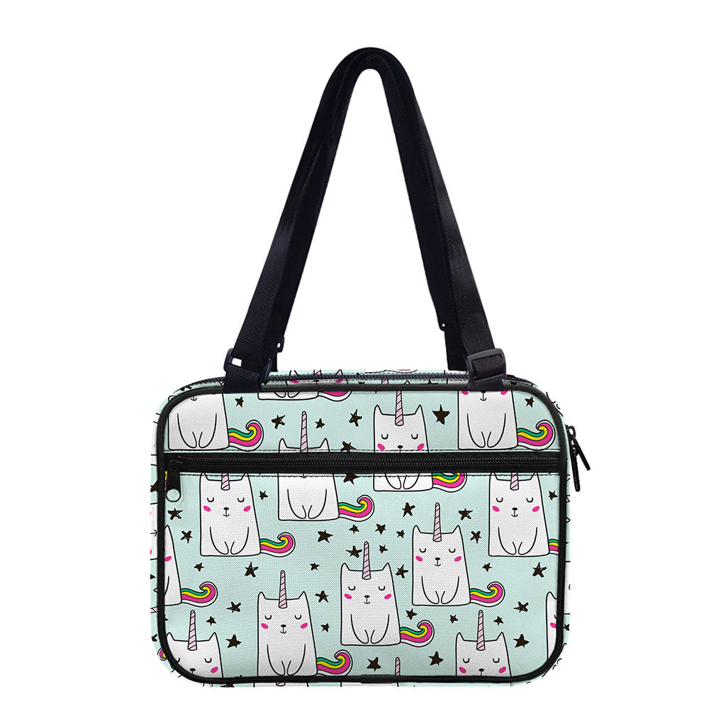 Cute Unicorn Cat Pattern Print Double Strap Bible Bag