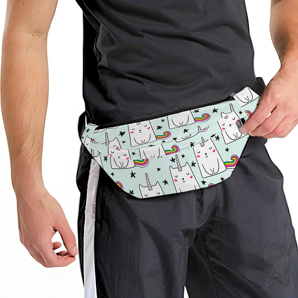 Cute Unicorn Cat Pattern Print Fanny Pack