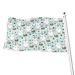 Cute Unicorn Cat Pattern Print Flag