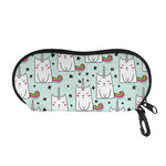 Cute Unicorn Cat Pattern Print Glasses Case