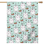 Cute Unicorn Cat Pattern Print House Flag