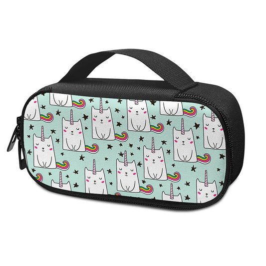 Cute Unicorn Cat Pattern Print Insulin Cooler Travel Case