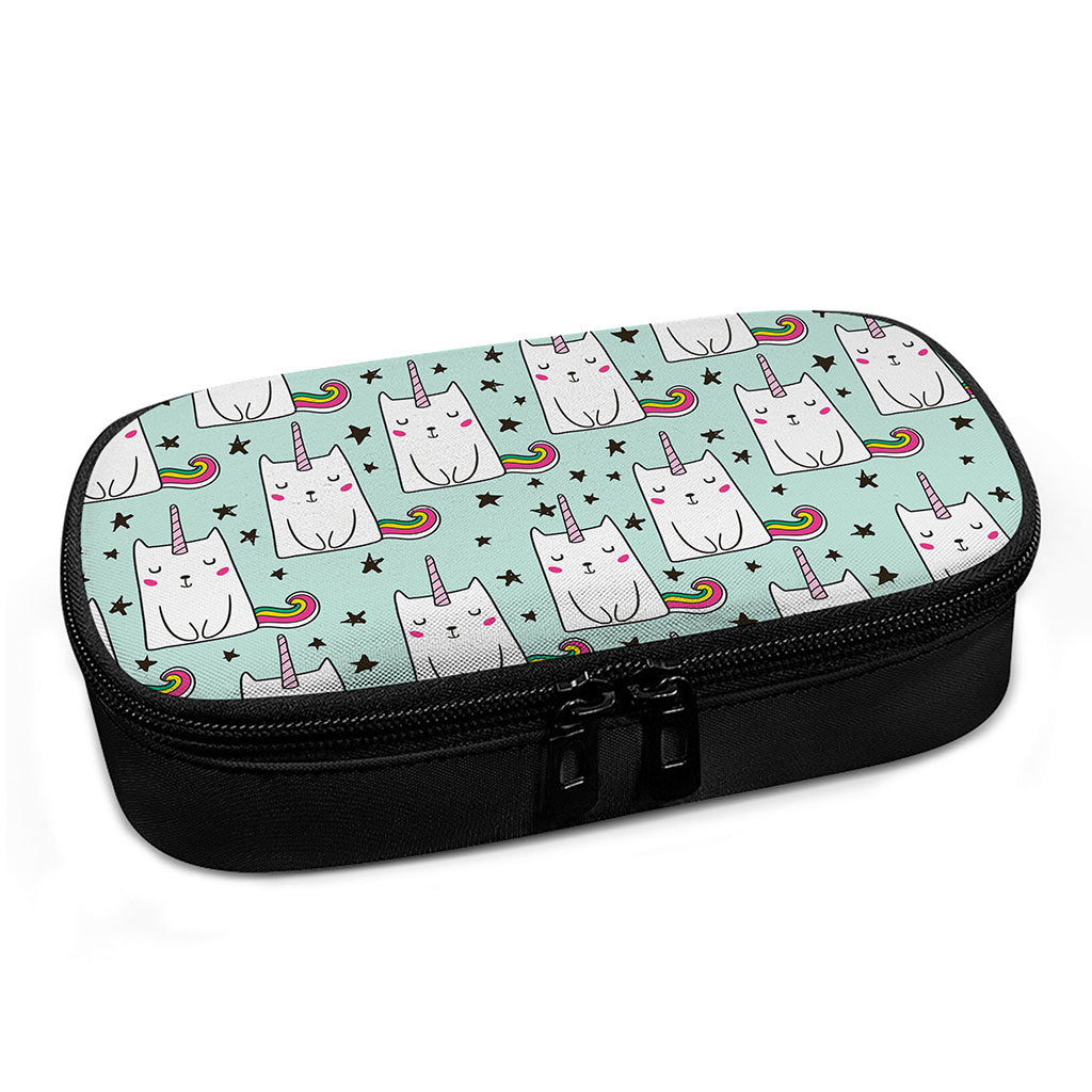Cute Unicorn Cat Pattern Print Insulin Cooler Travel Case
