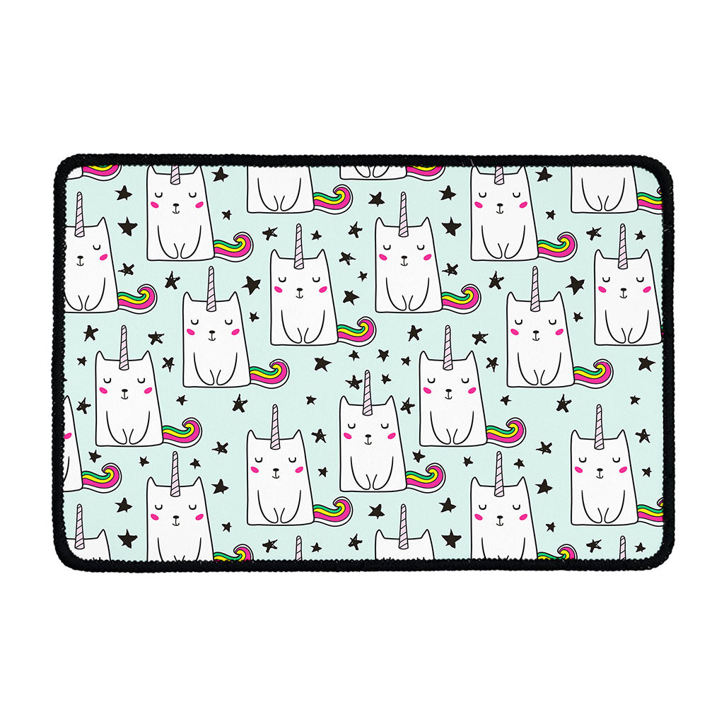 Cute Unicorn Cat Pattern Print Kitchen Mat