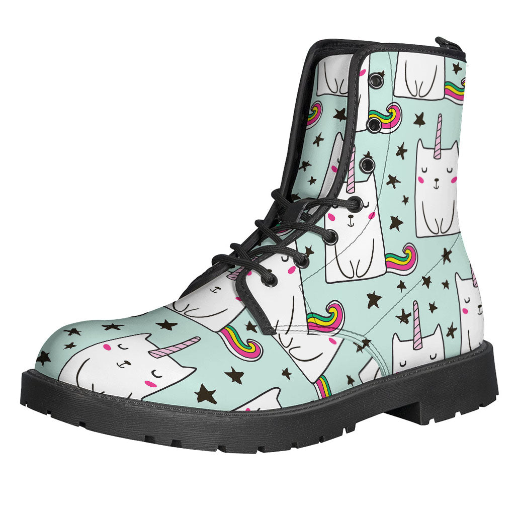 Cute Unicorn Cat Pattern Print Backpack