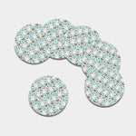Cute Unicorn Cat Pattern Print Leather Coaster Set