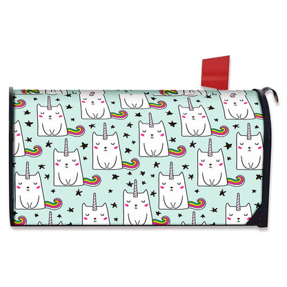 Cute Unicorn Cat Pattern Print Mailbox Cover