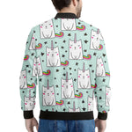 Cute Unicorn Cat Pattern Print Men's Bomber Jacket