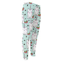 Cute Unicorn Cat Pattern Print Men's Compression Pants