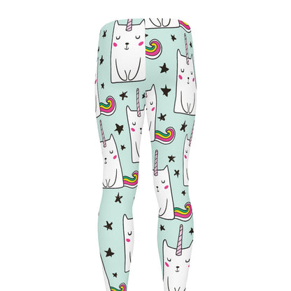Cute Unicorn Cat Pattern Print Men's leggings