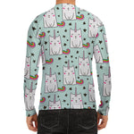 Cute Unicorn Cat Pattern Print Men's Long Sleeve Rash Guard