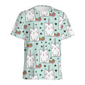 Cute Unicorn Cat Pattern Print Men's Athletic T-Shirt