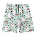 Cute Unicorn Cat Pattern Print Men's Swim Trunks