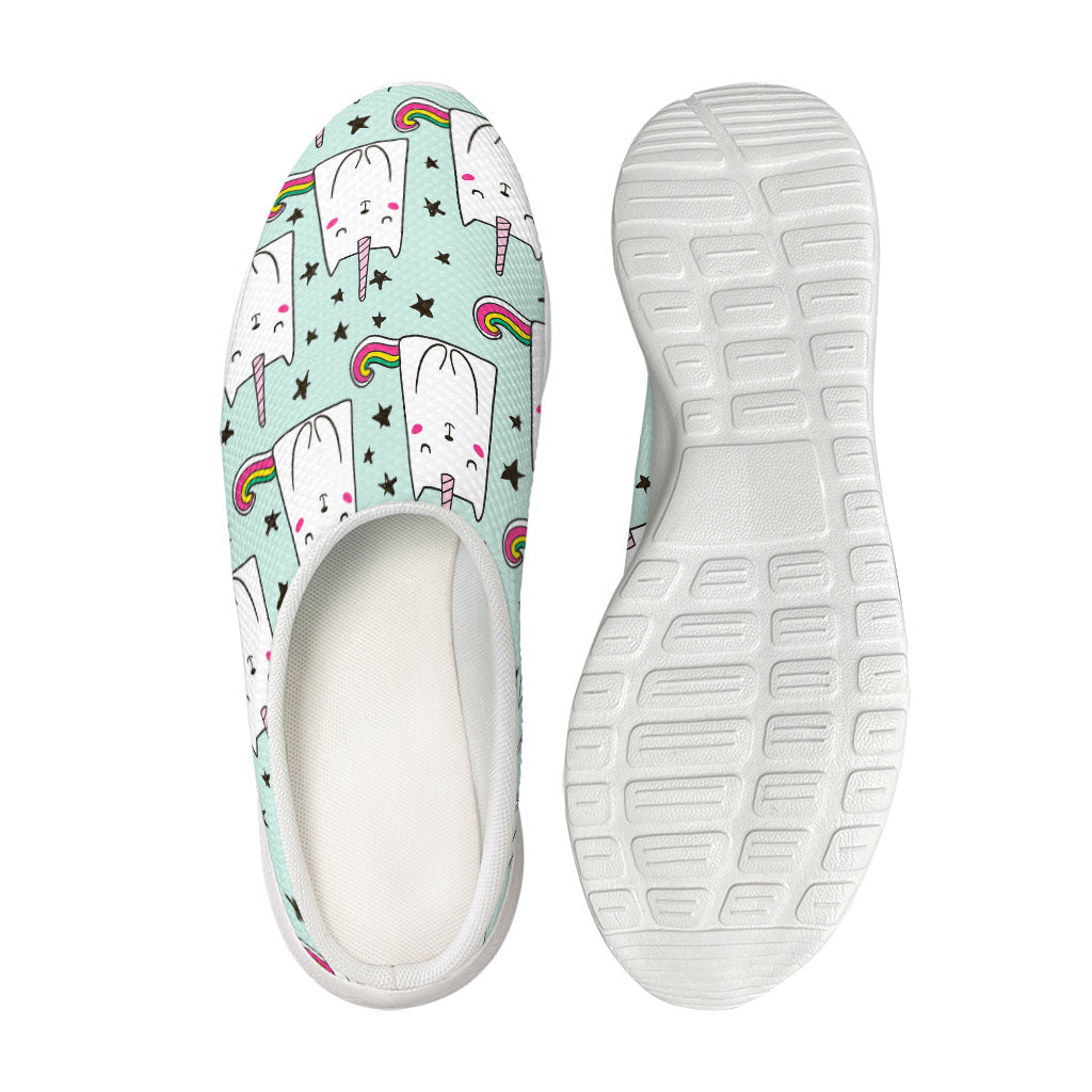 Cute Unicorn Cat Pattern Print Mesh Casual Shoes