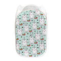 Cute Unicorn Cat Pattern Print Mesh Laundry Hamper