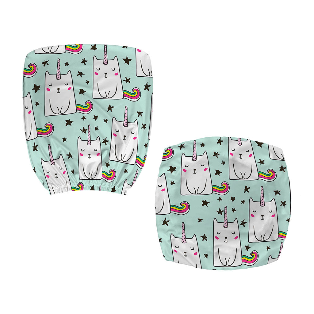 Cute Unicorn Cat Pattern Print Office Chair Cover