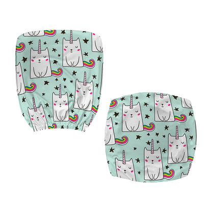 Cute Unicorn Cat Pattern Print Office Chair Cover