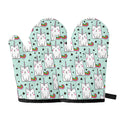 Cute Unicorn Cat Pattern Print Oven Mitts