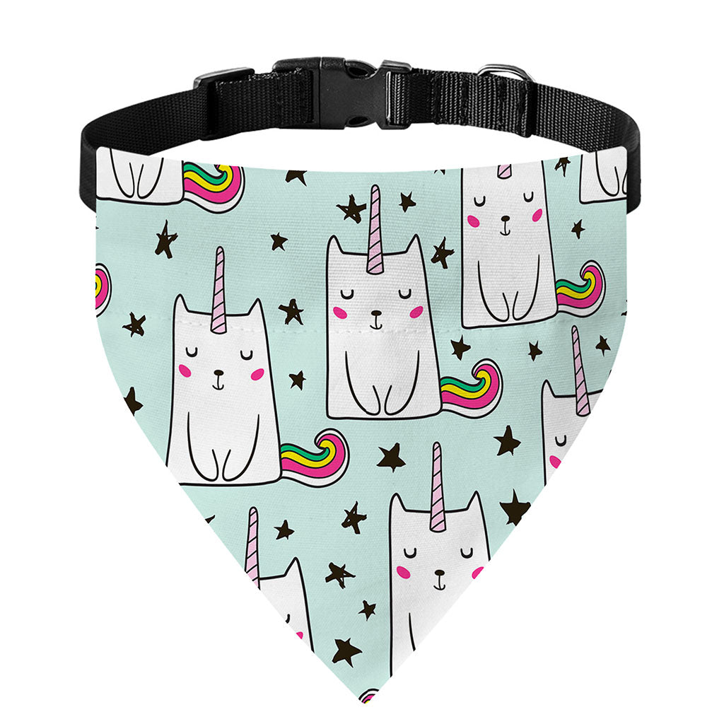 Cute Unicorn Cat Pattern Print Over The Collar Dog Bandana