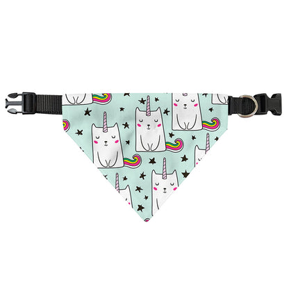 Cute Unicorn Cat Pattern Print Over The Collar Dog Bandana