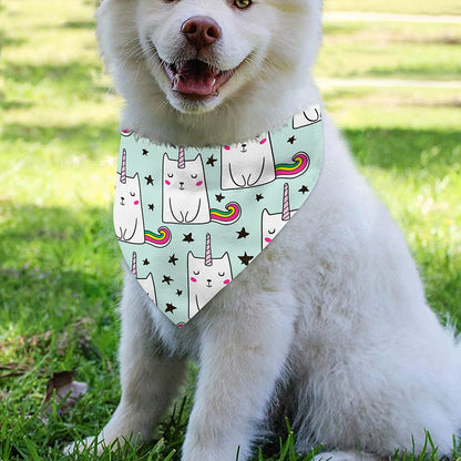 Cute Unicorn Cat Pattern Print Over The Collar Dog Bandana