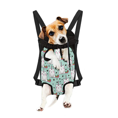 Cute Unicorn Cat Pattern Print Pet Carrier Backpack