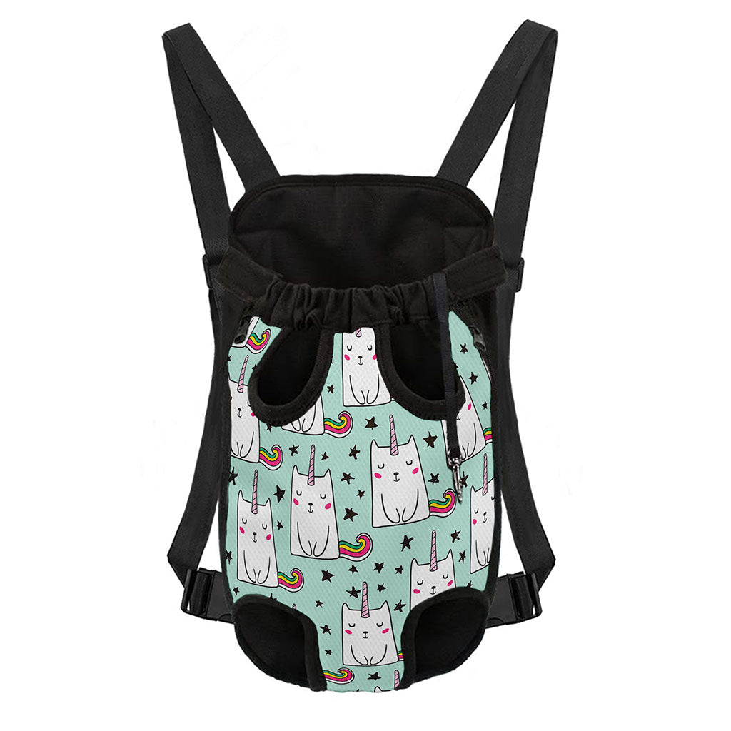 Cute Unicorn Cat Pattern Print Pet Carrier Backpack