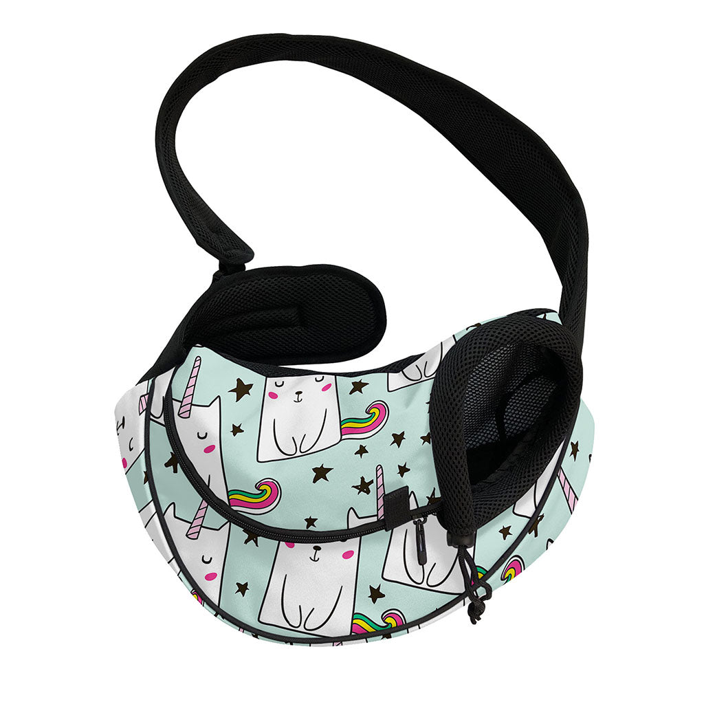 Cute Unicorn Cat Pattern Print Pet Sling Carrier