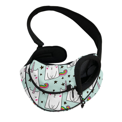 Cute Unicorn Cat Pattern Print Pet Sling Carrier