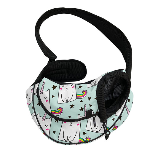 Cute Unicorn Cat Pattern Print Pet Sling Carrier