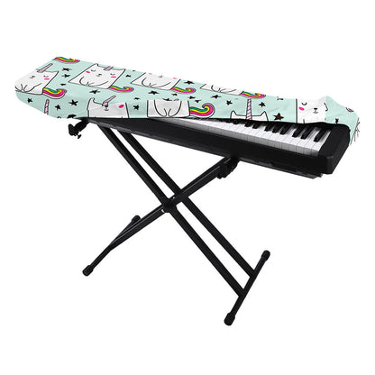Cute Unicorn Cat Pattern Print Piano Keyboard Cover
