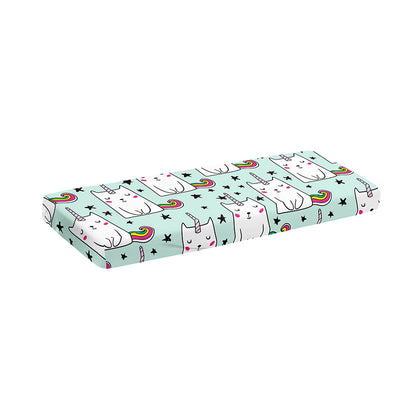 Cute Unicorn Cat Pattern Print Piano Keyboard Cover