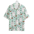 Cute Unicorn Cat Pattern Print Rayon Hawaiian Shirt