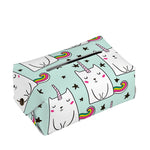 Cute Unicorn Cat Pattern Print Rectangle Tissue Box Cover