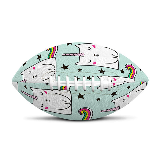 Cute Unicorn Cat Pattern Print Rugby Ball