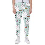 Cute Unicorn Cat Pattern Print Scuba Joggers