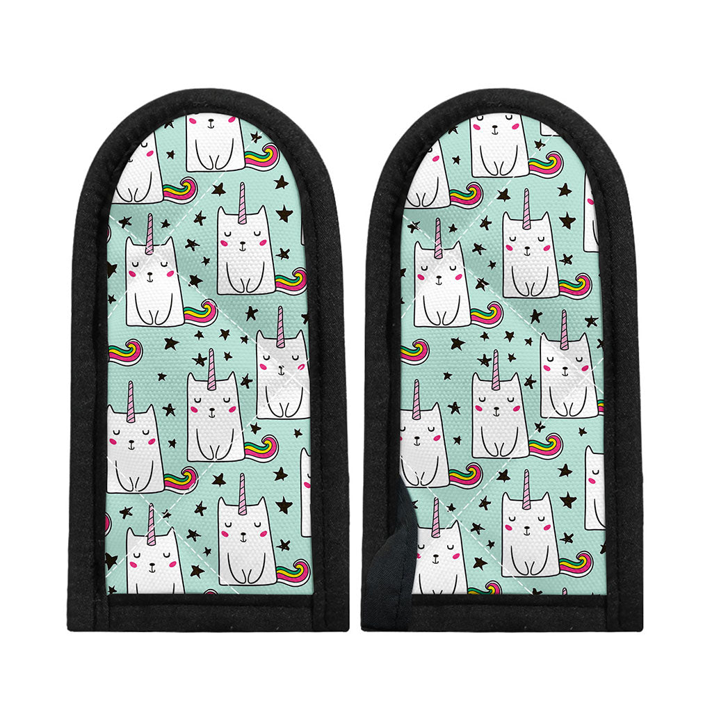 Cute Unicorn Cat Pattern Print Skillet Handle Cover